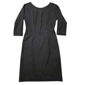 Piazza Sempione Knee length Dress Made in Italy Dark Brown Size 10US #181